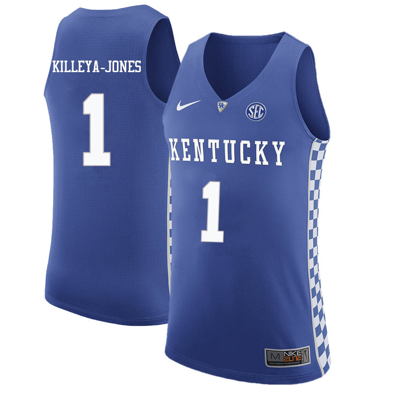 Men Kentucky Wildcats #1 Sacha Killeya-Jones College Basketball Jerseys Sale-Blue
